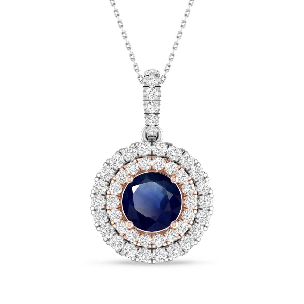 White Gold/Rose Gold - Sapphire