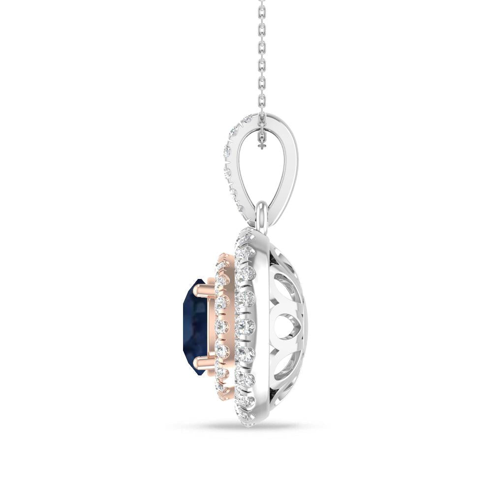 White Gold/Rose Gold - Sapphire