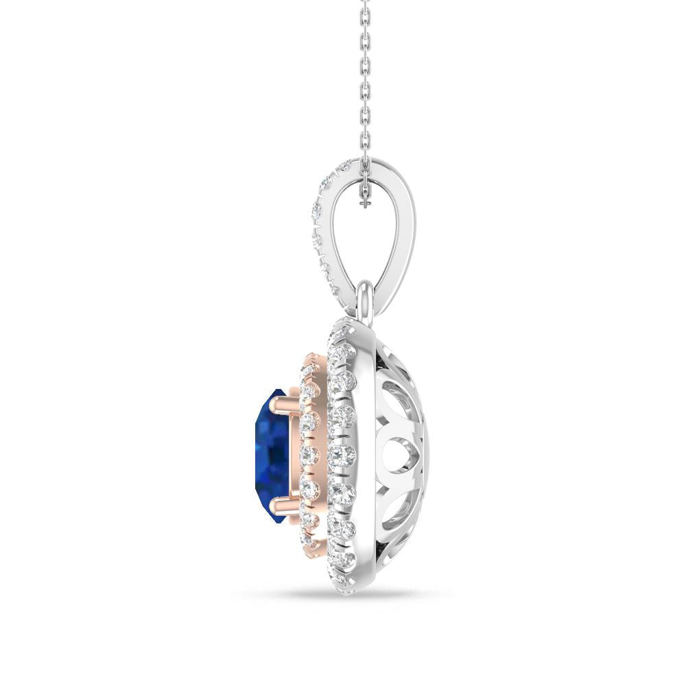 White Gold/Rose Gold - Sapphire