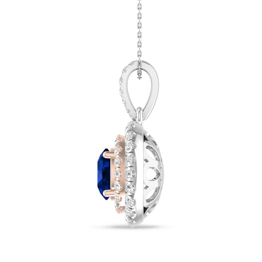 White Gold/Rose Gold - Sapphire