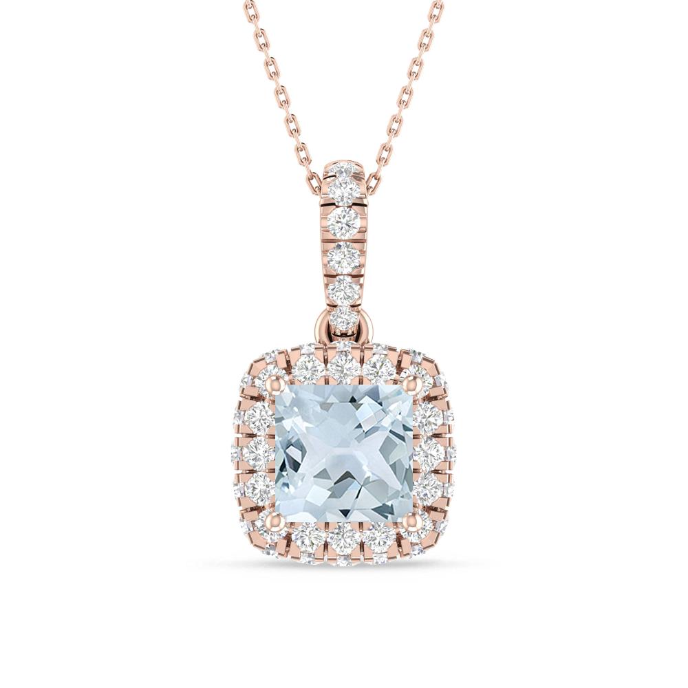 Rose Gold - Aquamarine