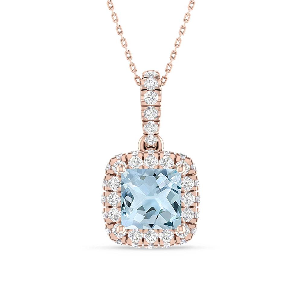 Rose Gold - Aquamarine