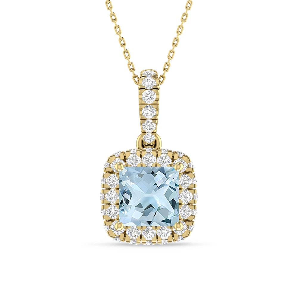 Yellow Gold - Aquamarine