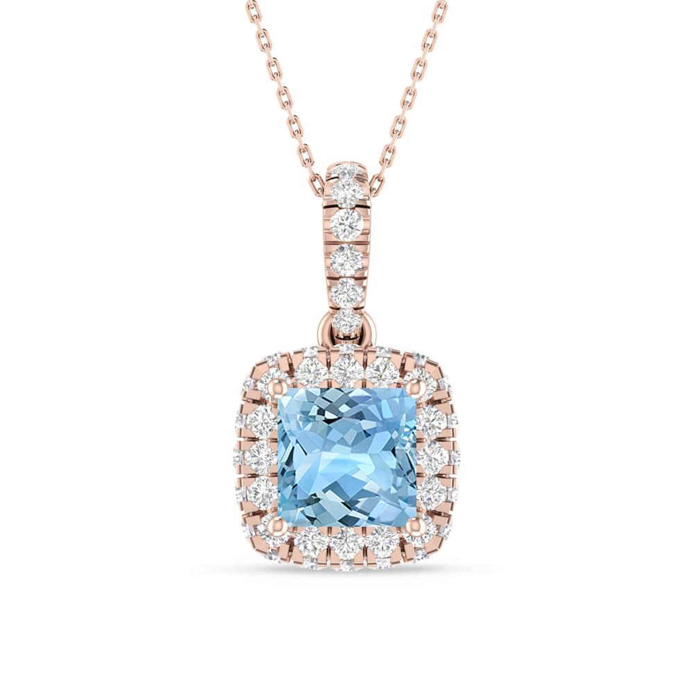 Rose Gold - Aquamarine