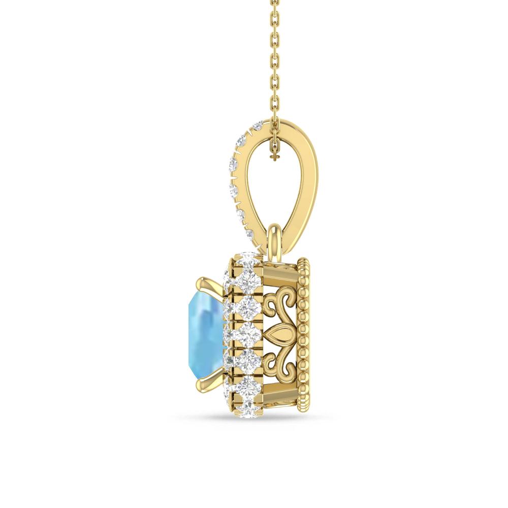 Yellow Gold - Aquamarine
