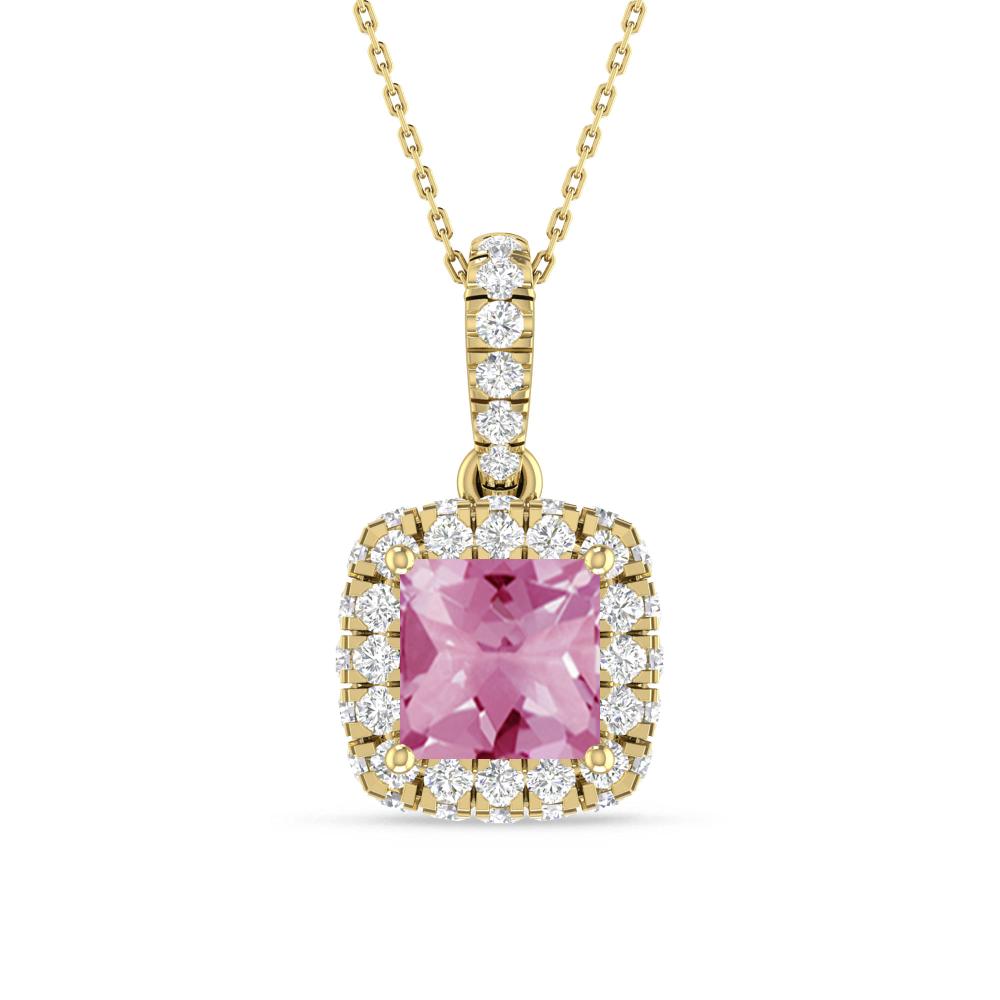 Yellow Gold - Pink Tourmaline