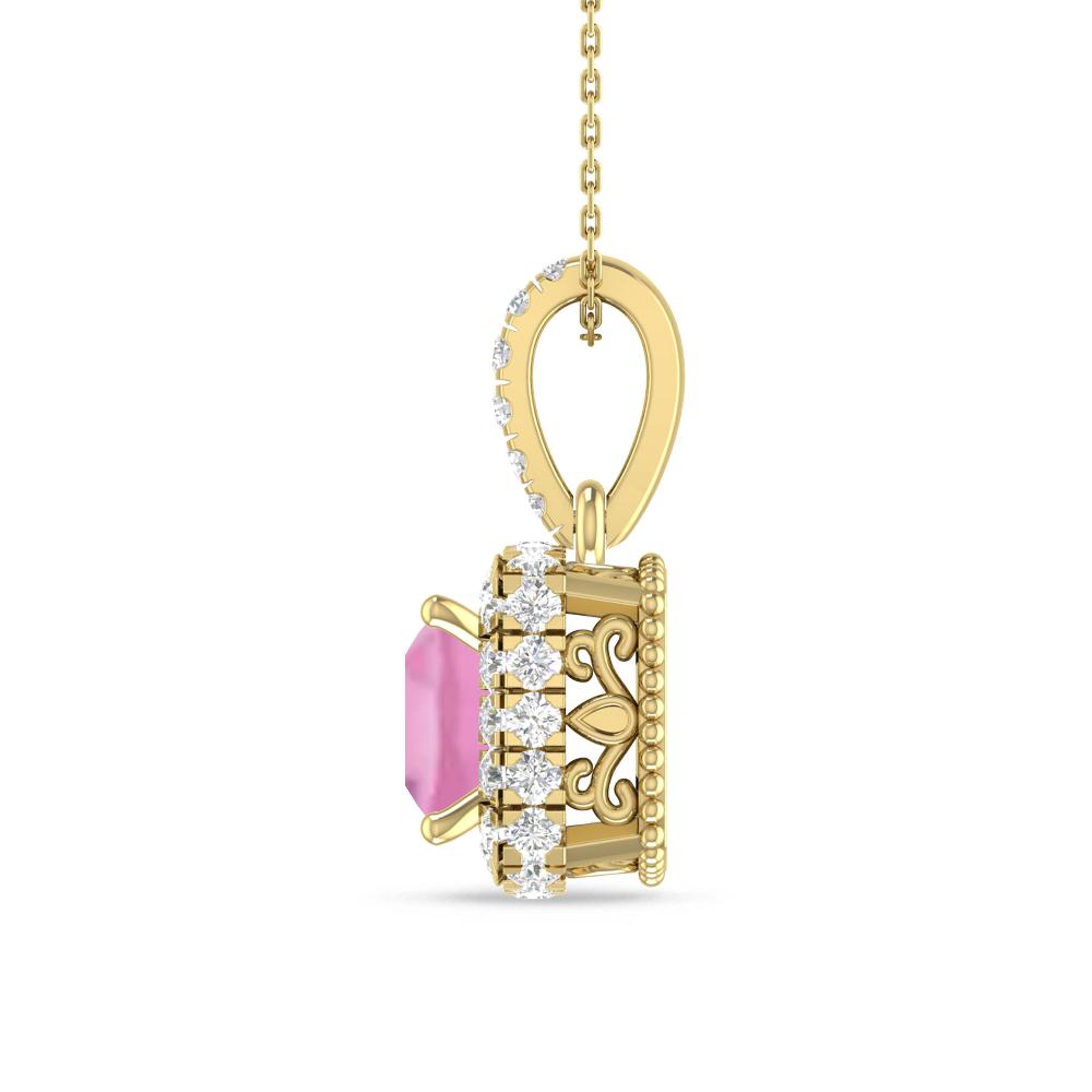 Yellow Gold - Pink Tourmaline