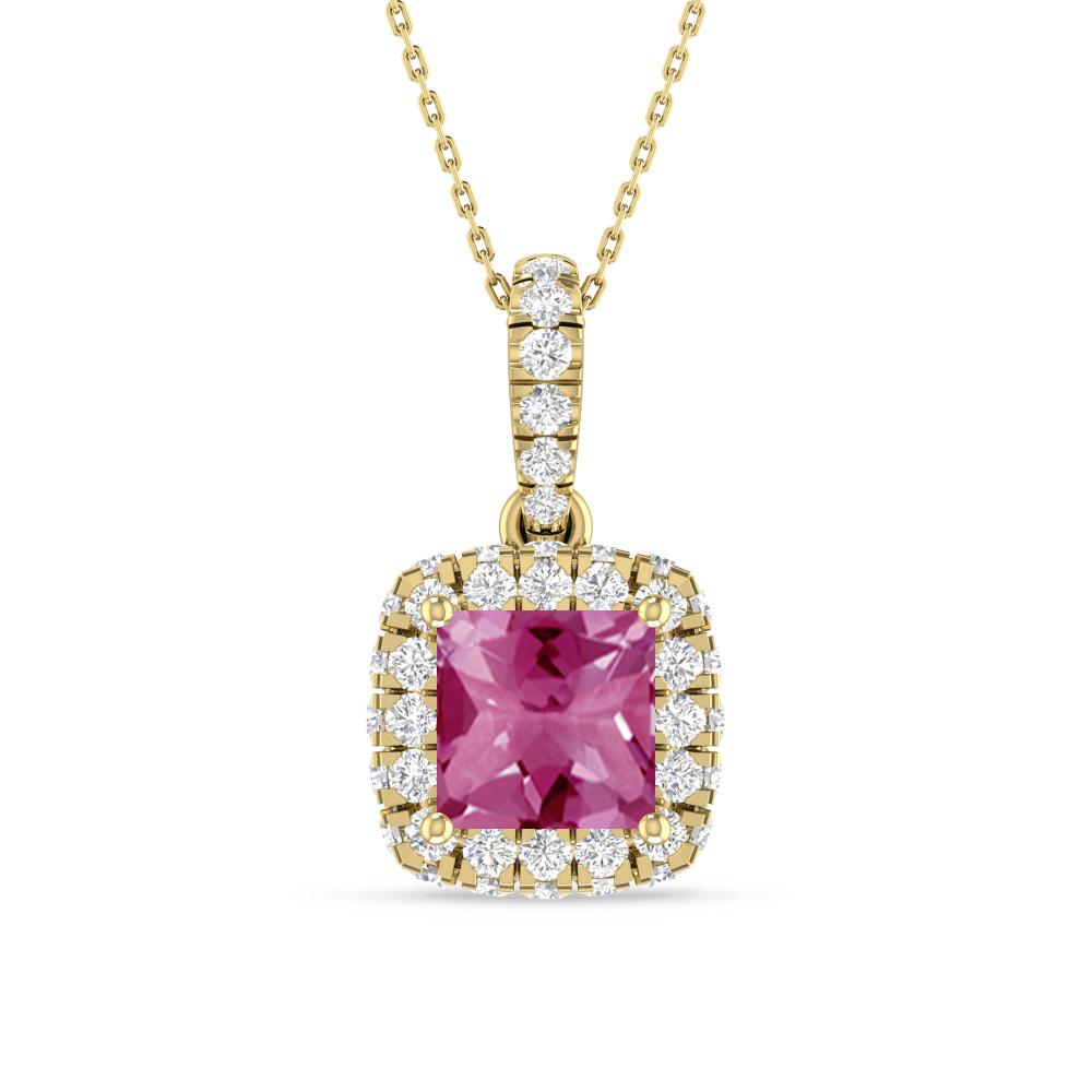 Yellow Gold - Pink Tourmaline