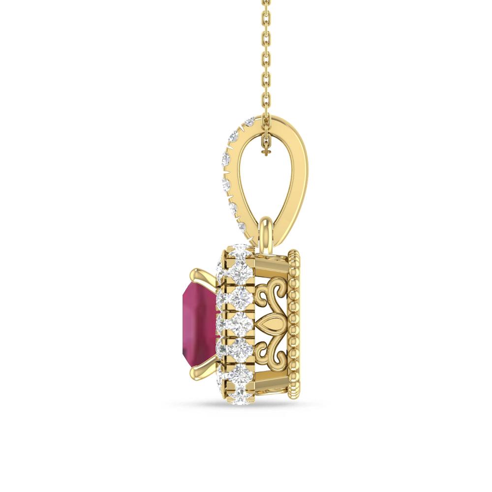 Yellow Gold - Pink Tourmaline