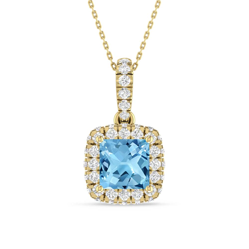 Yellow Gold - Blue Topaz