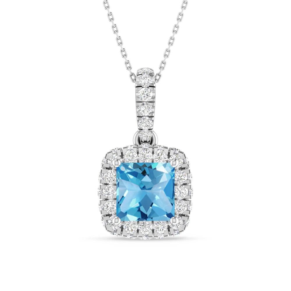 White Gold - Blue Topaz