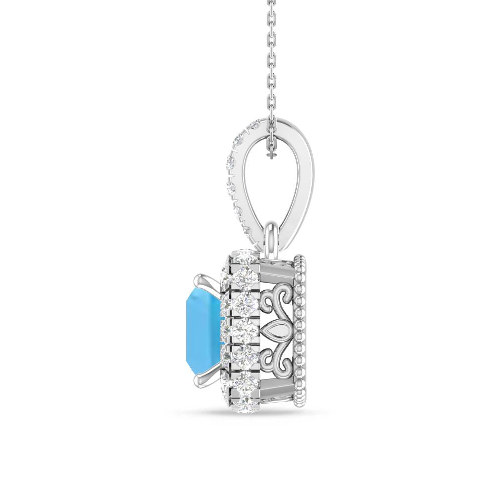 White Gold - Blue Topaz