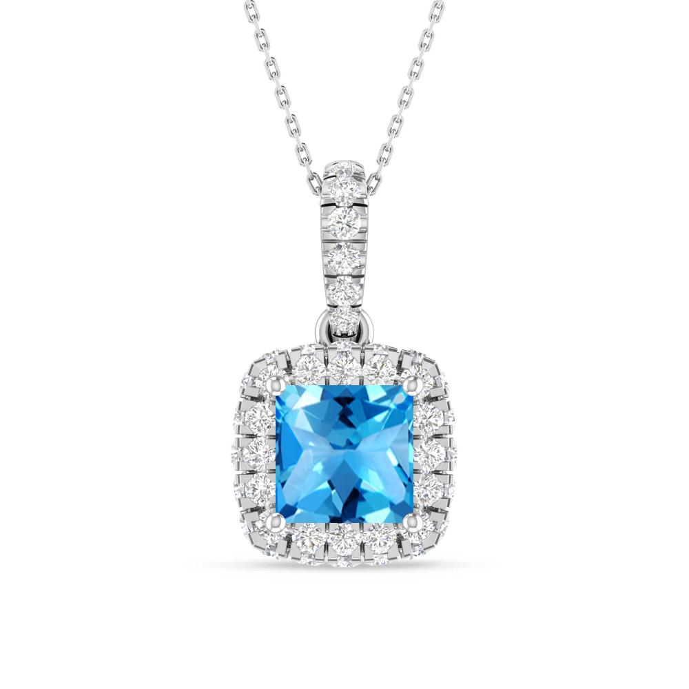 White Gold - Blue Topaz