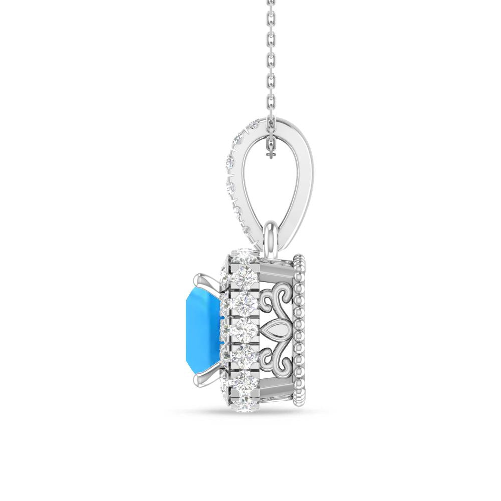 White Gold - Blue Topaz