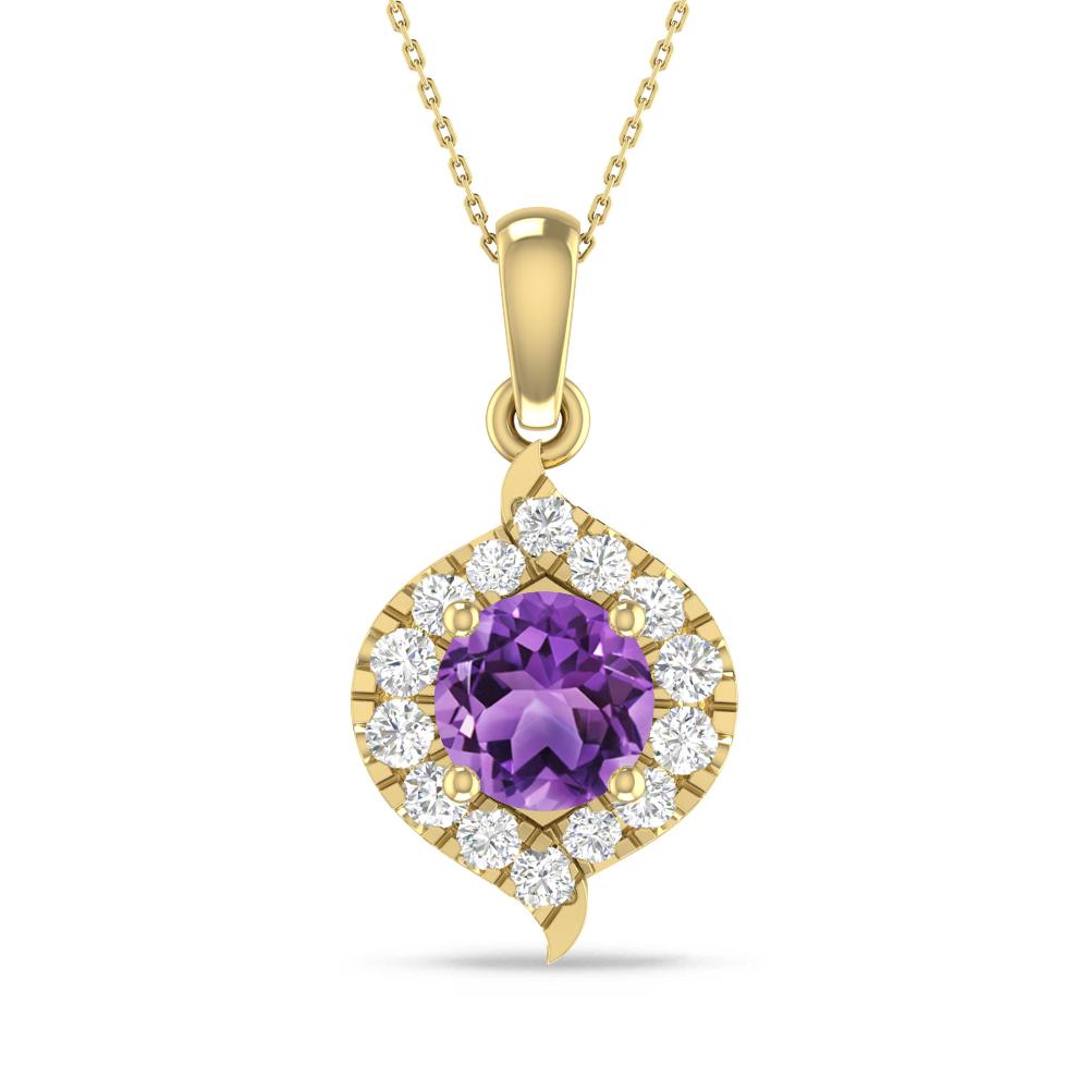 Yellow Gold - Amethyst