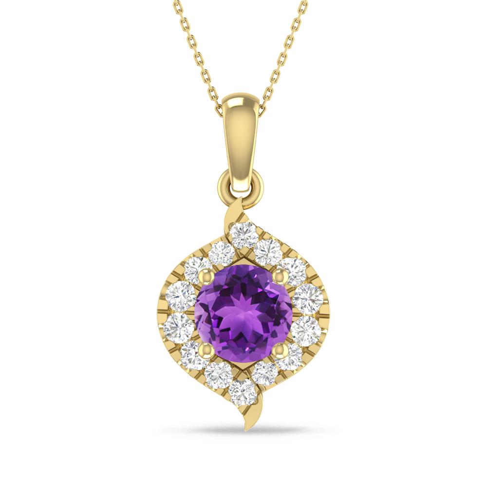 Yellow Gold - Amethyst