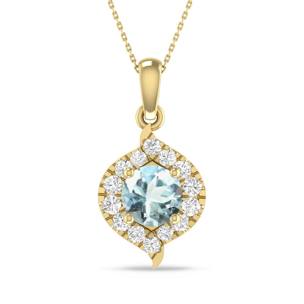 Yellow Gold - Aquamarine