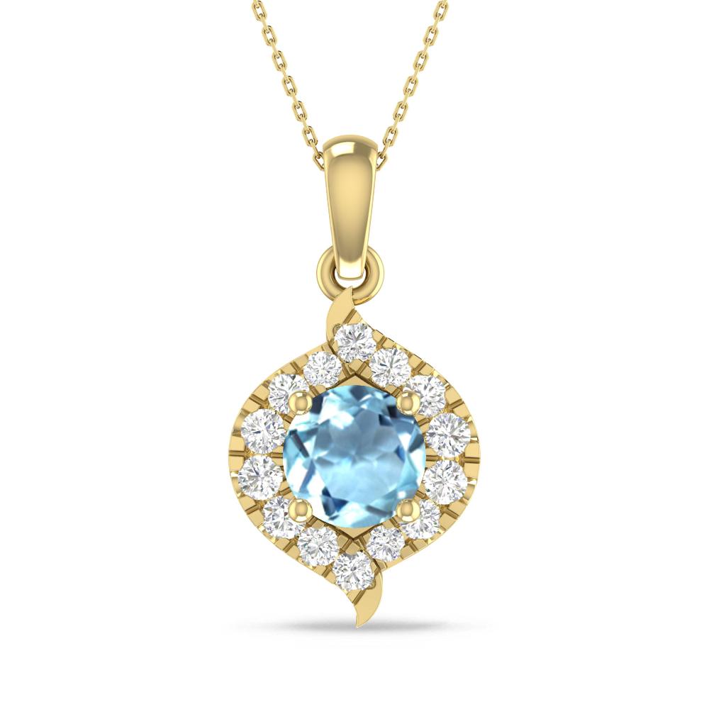 Yellow Gold - Aquamarine