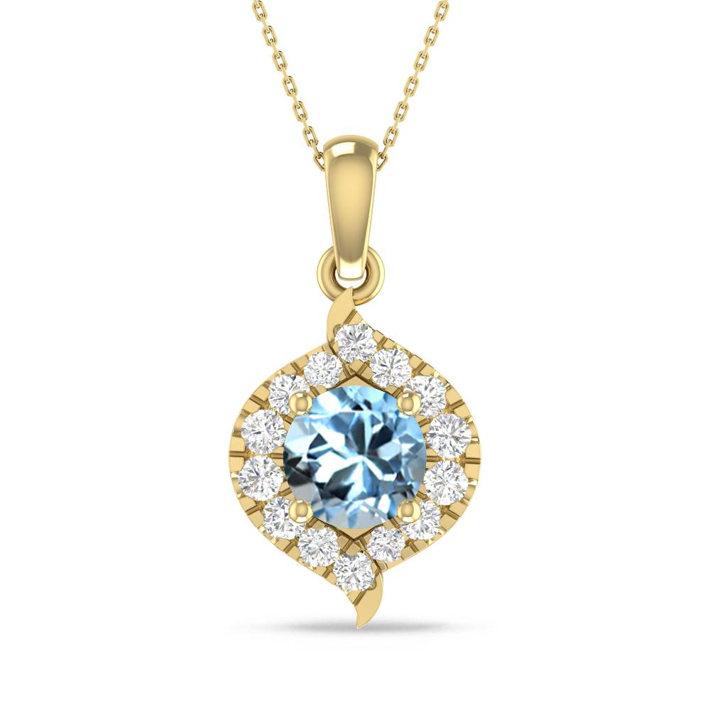 Yellow Gold - Aquamarine