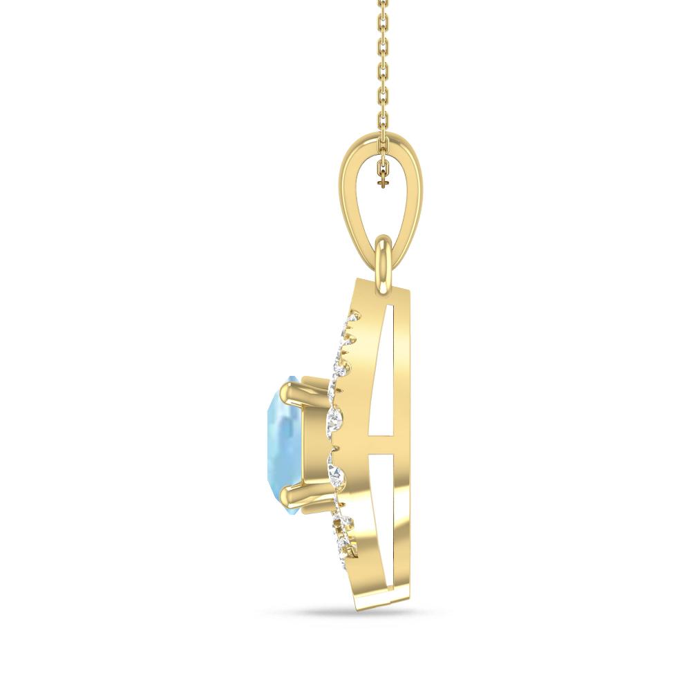 Yellow Gold - Aquamarine