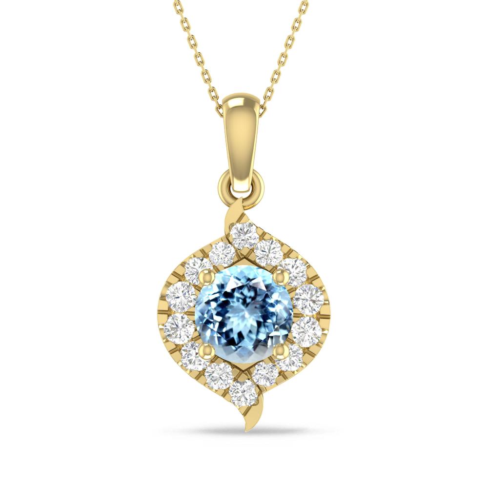 Yellow Gold - Aquamarine