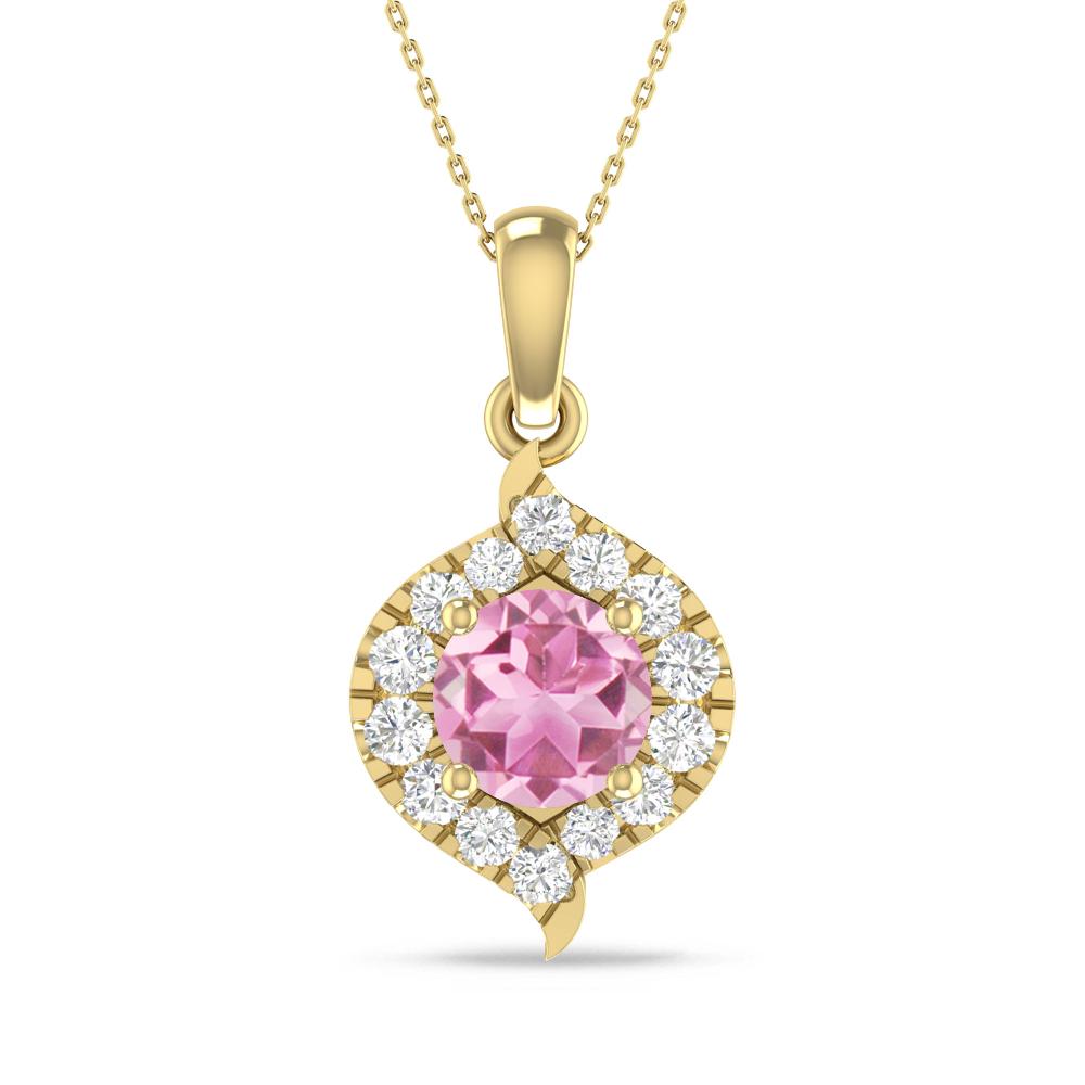 Yellow Gold - Pink Tourmaline