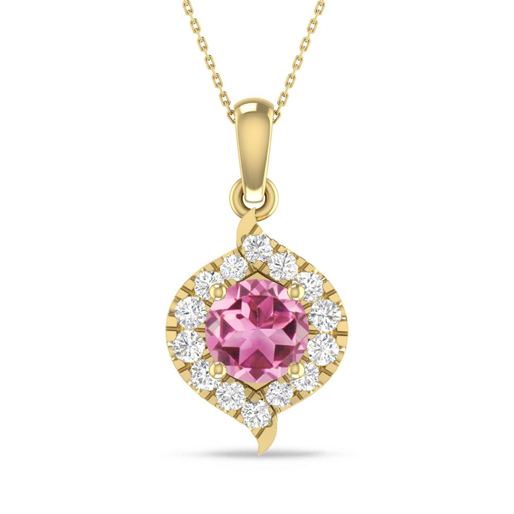 Yellow Gold - Pink Tourmaline