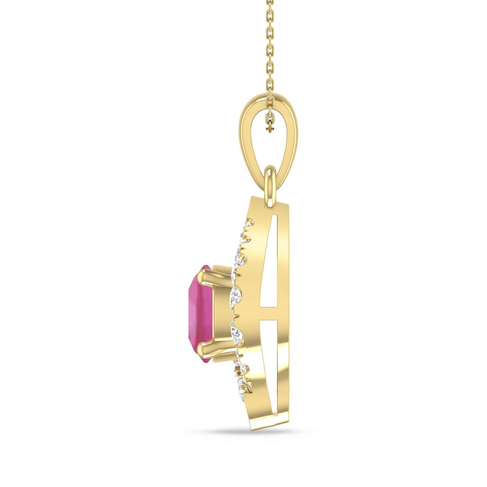 Yellow Gold - Pink Tourmaline