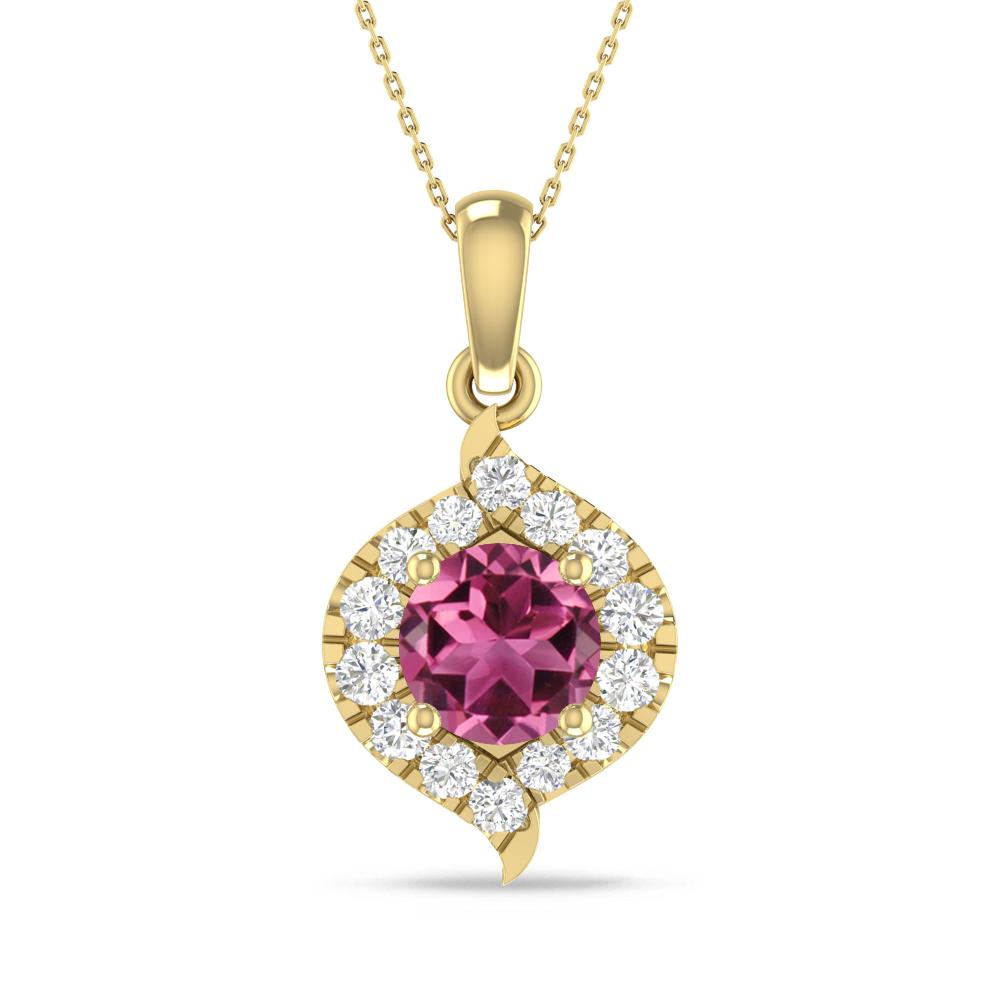 Yellow Gold - Pink Tourmaline
