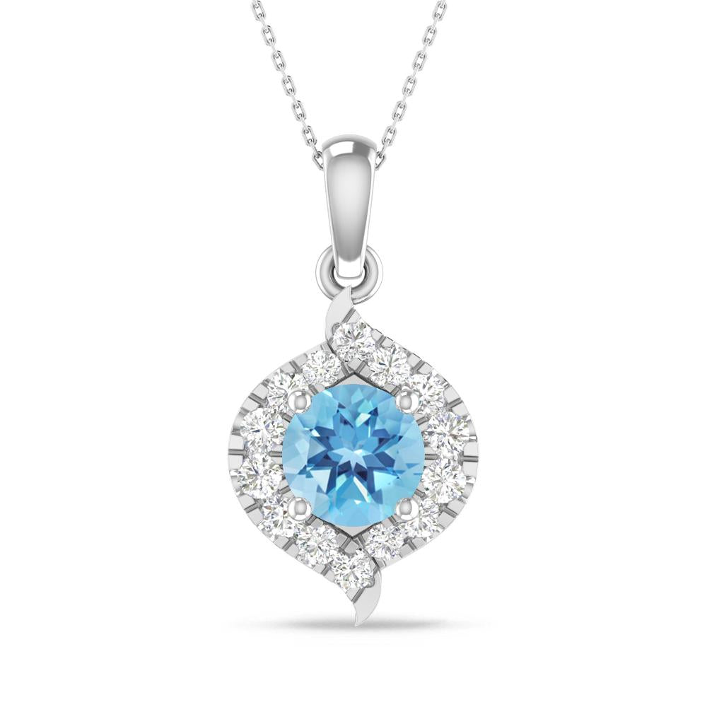 White Gold - Blue Topaz