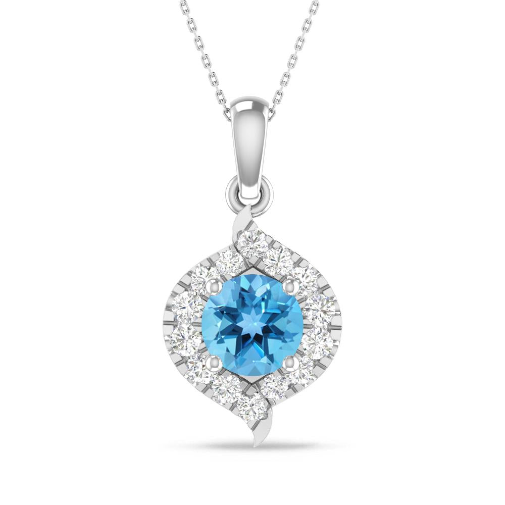 White Gold - Blue Topaz