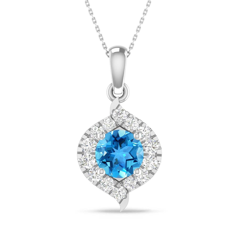 White Gold - Blue Topaz