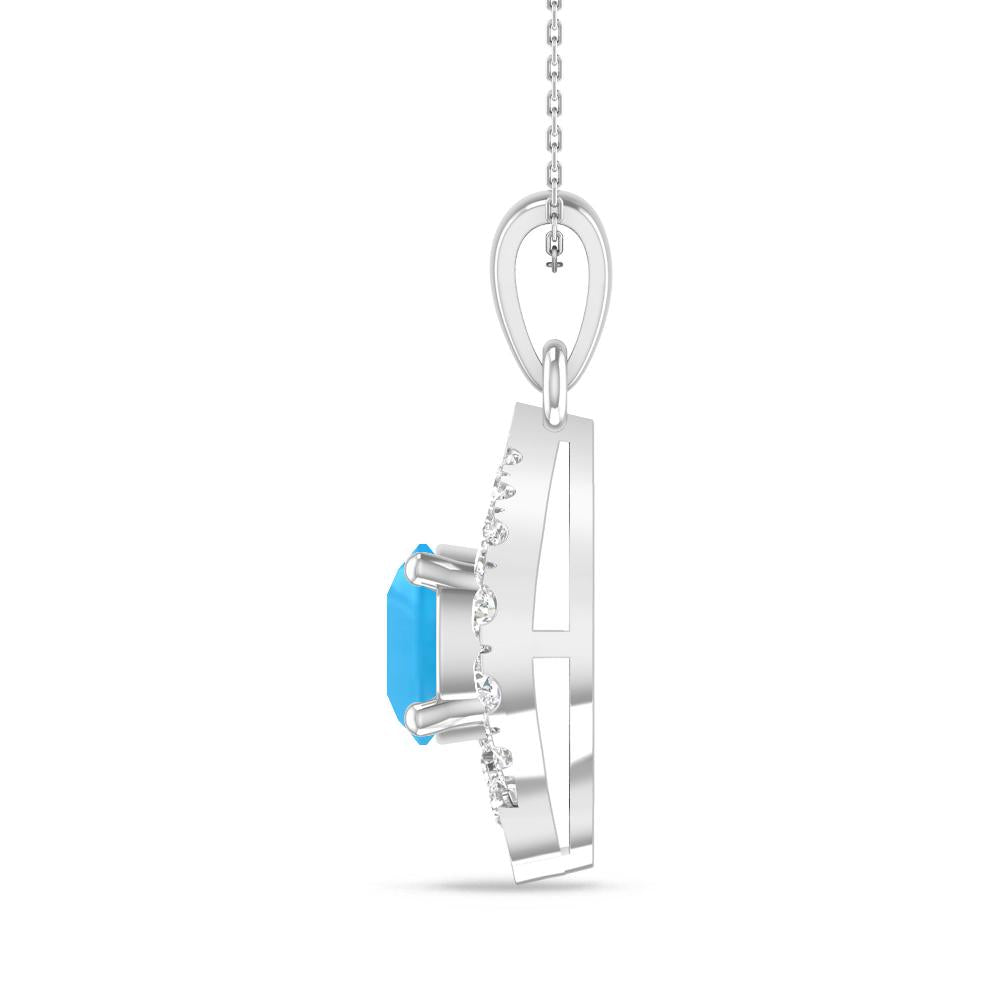 White Gold - Blue Topaz