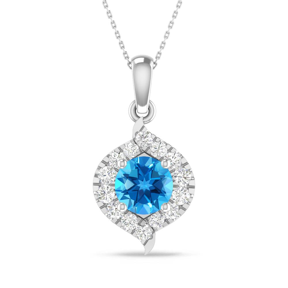 White Gold - Blue Topaz