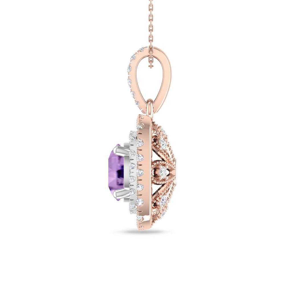 Rose Gold/White Gold - Amethyst