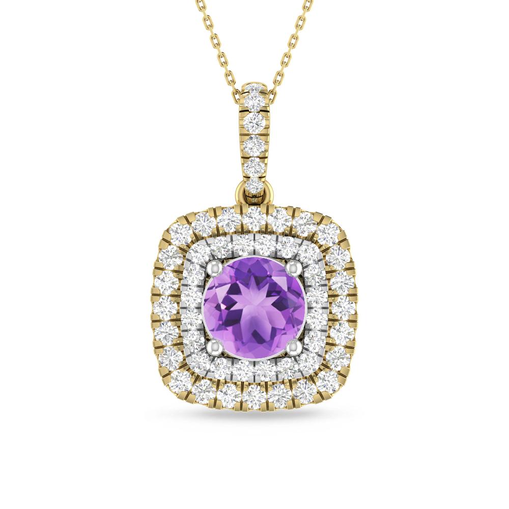 Yellow Gold/White Gold - Amethyst