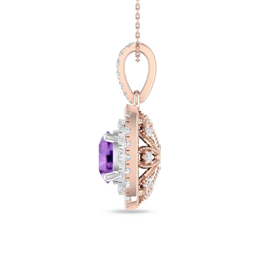 Rose Gold/White Gold - Amethyst