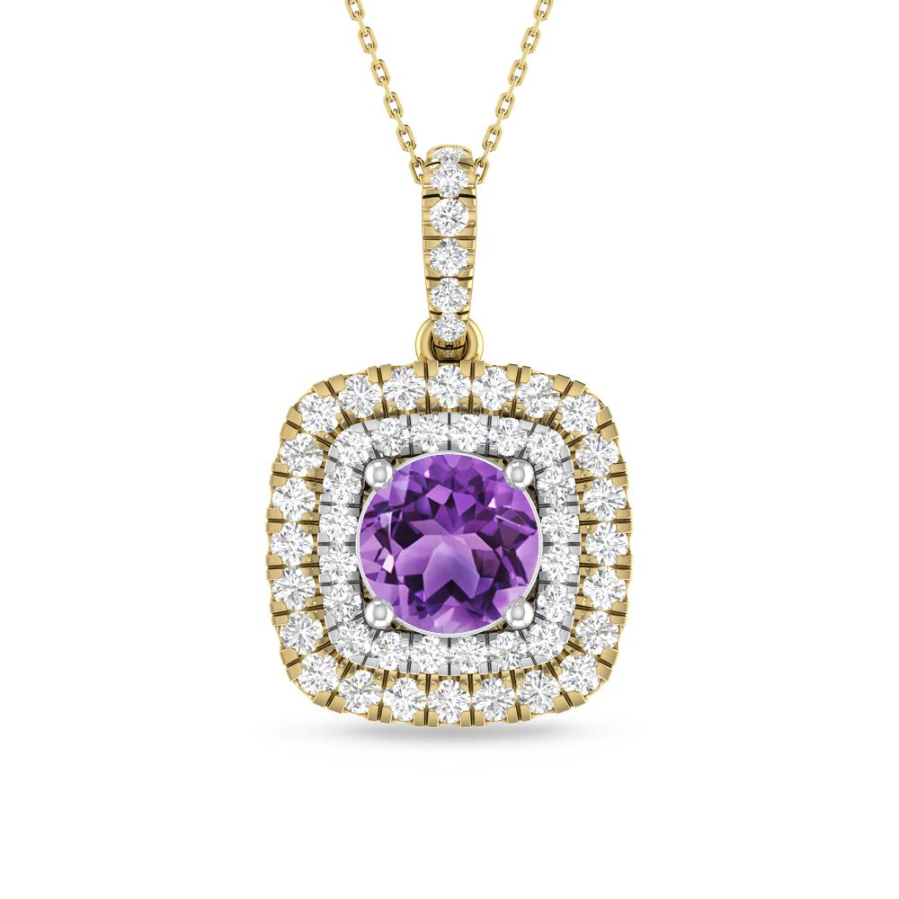 Yellow Gold/White Gold - Amethyst