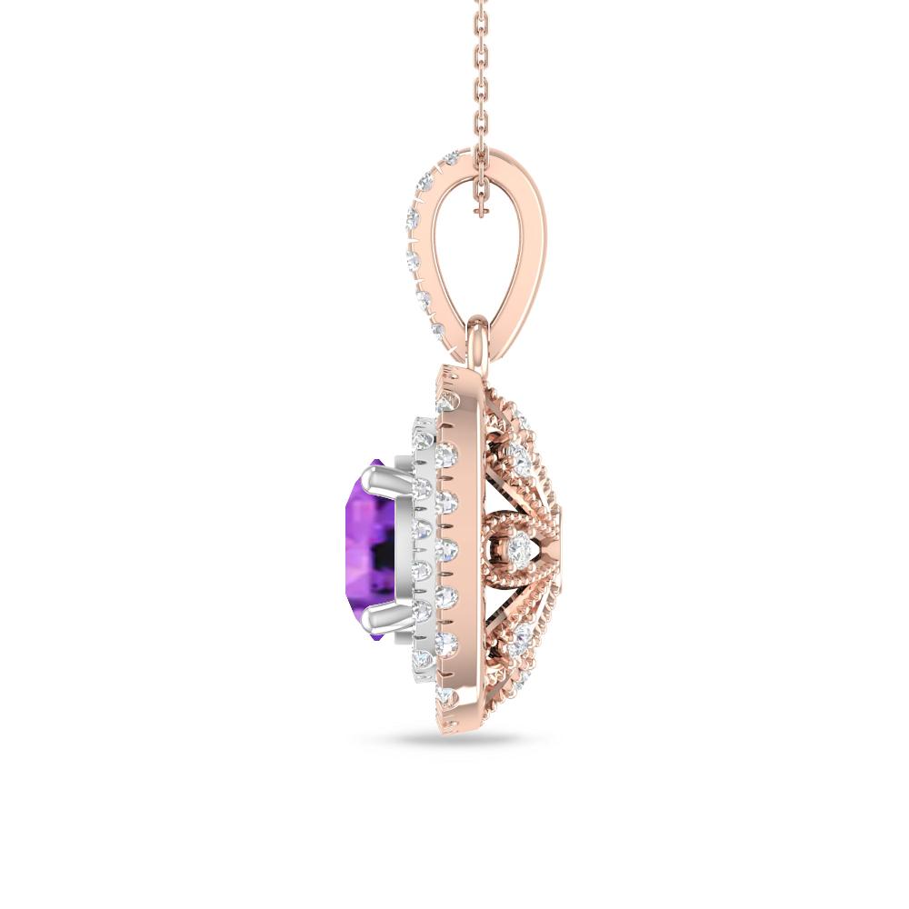 Rose Gold/White Gold - Amethyst