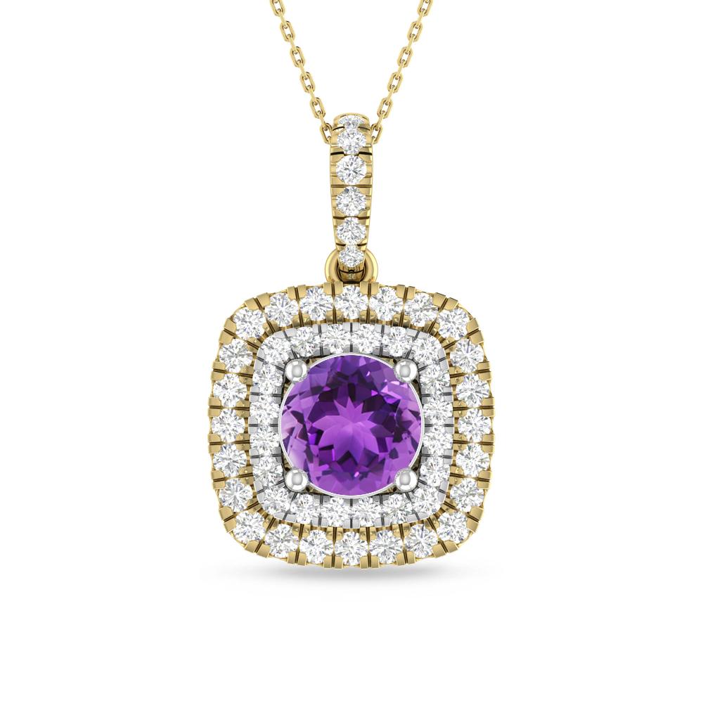 Yellow Gold/White Gold - Amethyst