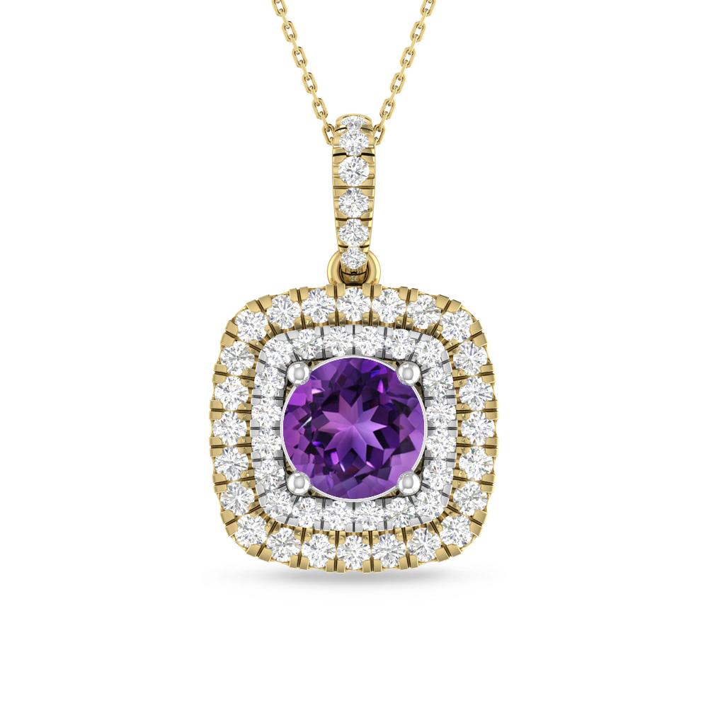 Yellow Gold/White Gold - Amethyst