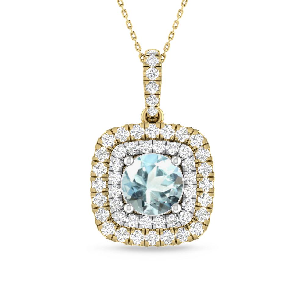 Yellow Gold/White Gold - Aquamarine