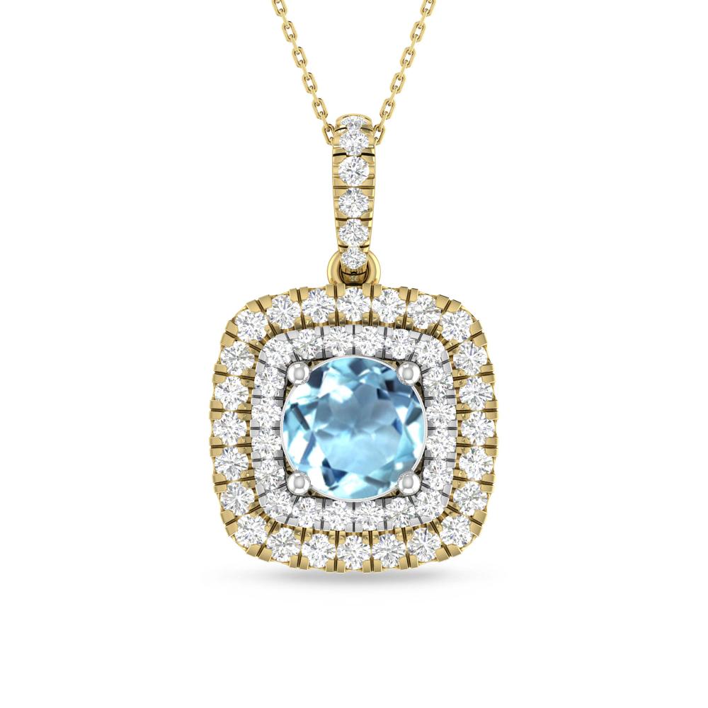 Yellow Gold/White Gold - Aquamarine