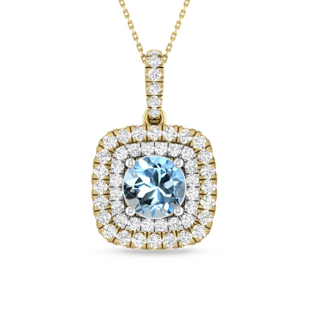 Yellow Gold/White Gold - Aquamarine