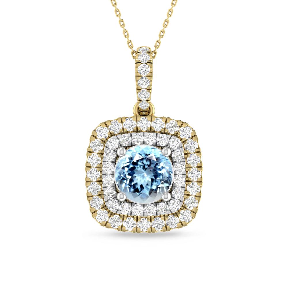 Yellow Gold/White Gold - Aquamarine