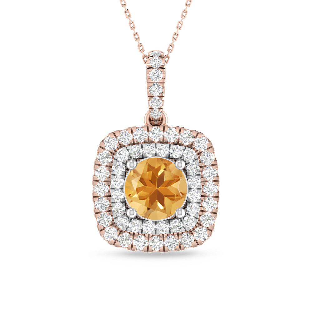 Rose Gold/White Gold - Citrine