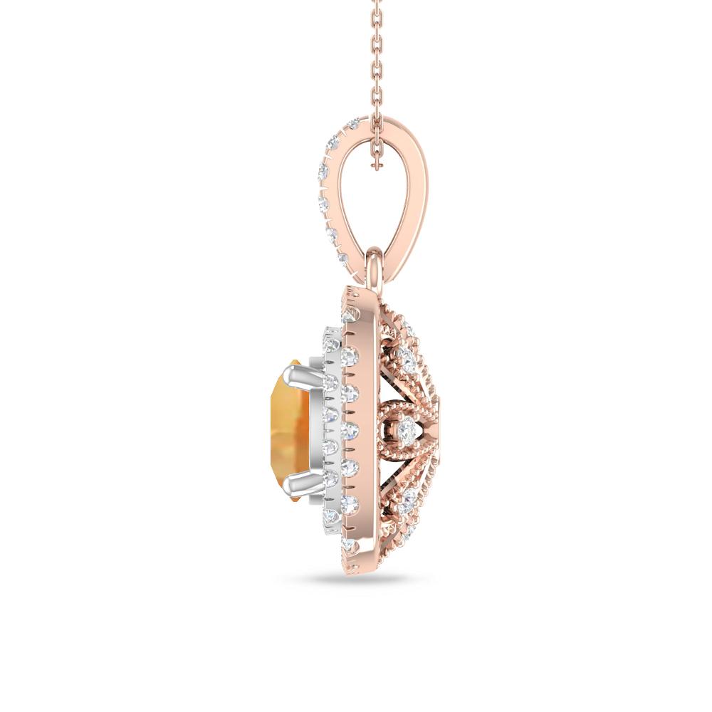 Rose Gold/White Gold - Citrine