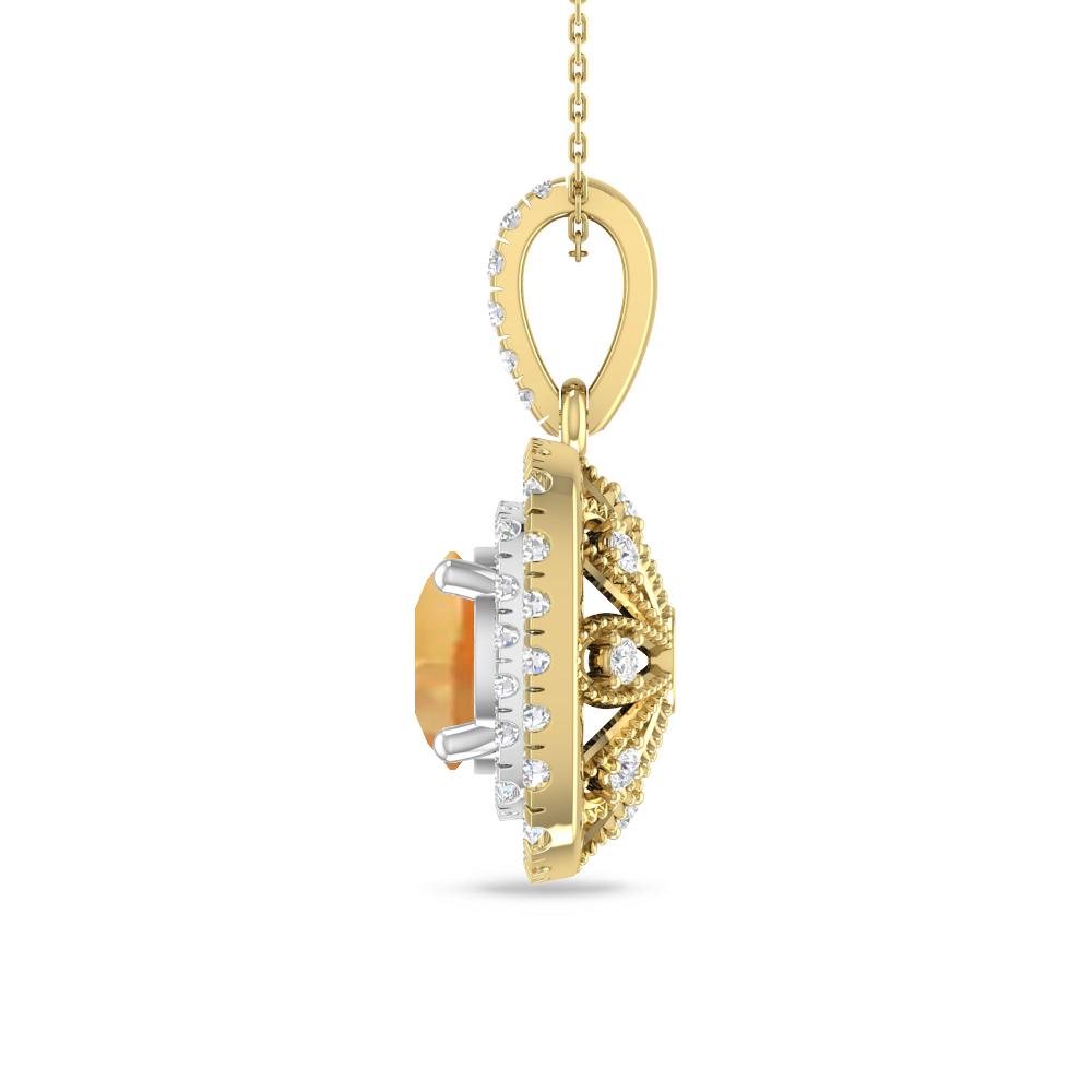 Yellow Gold/White Gold - Citrine
