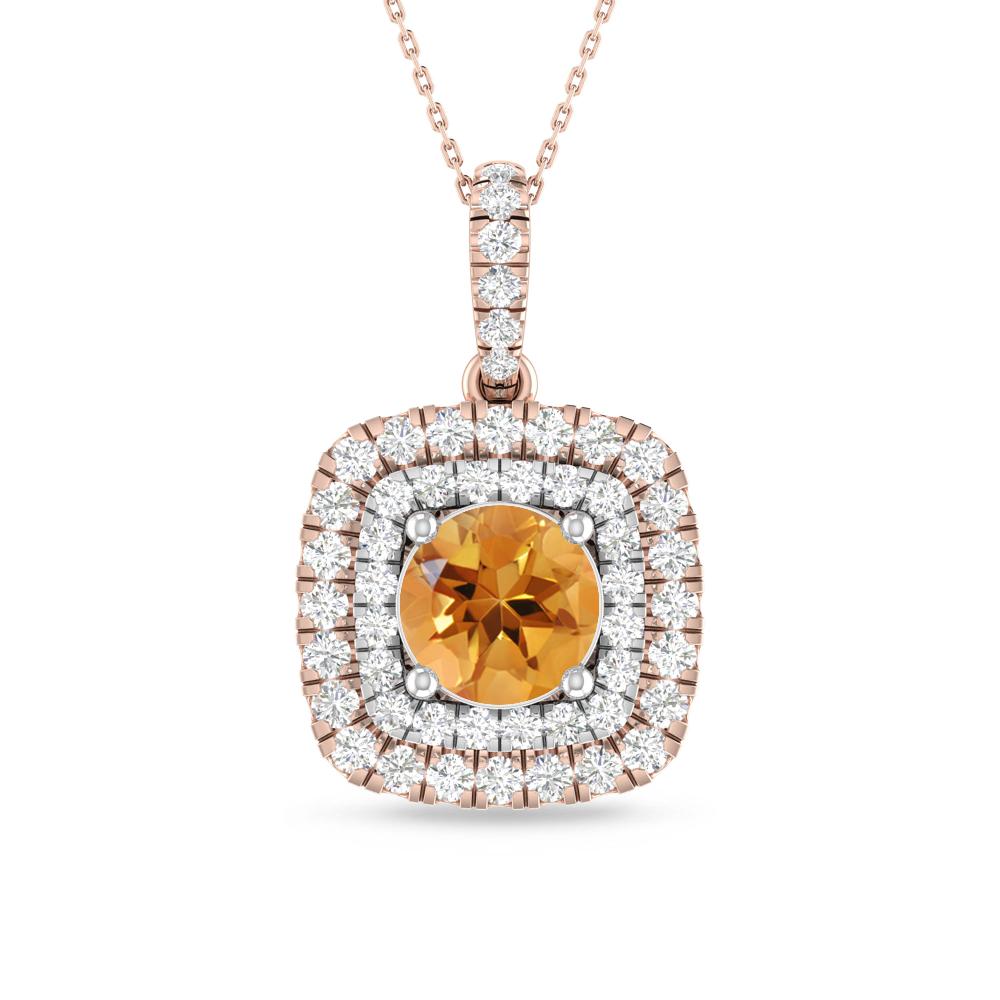 Rose Gold/White Gold - Citrine