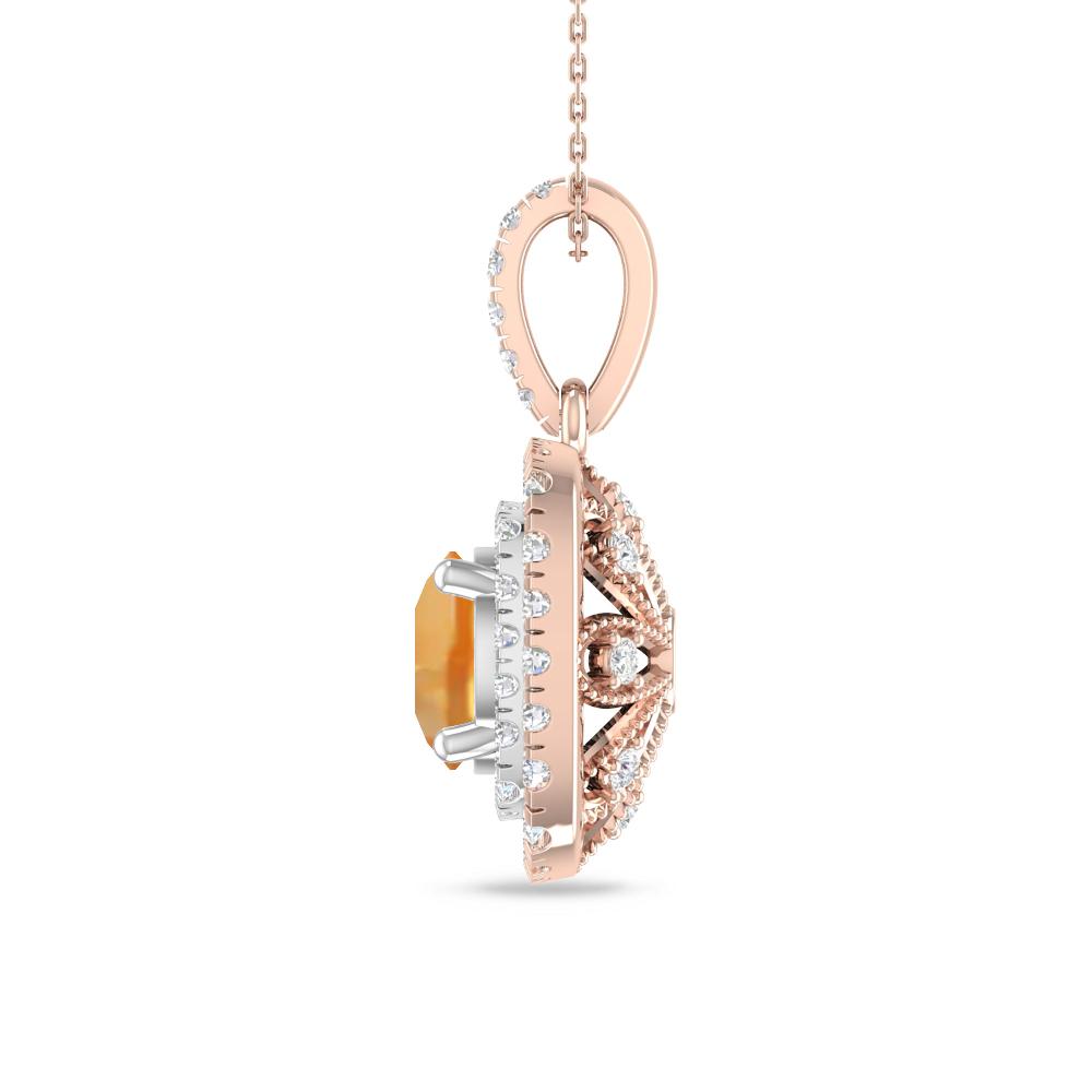 Rose Gold/White Gold - Citrine